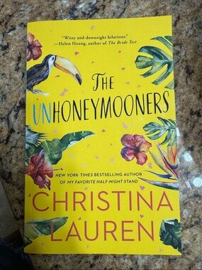 Christina Lauren The Unhoneymooners Yellow paperback Tropical Cover Book